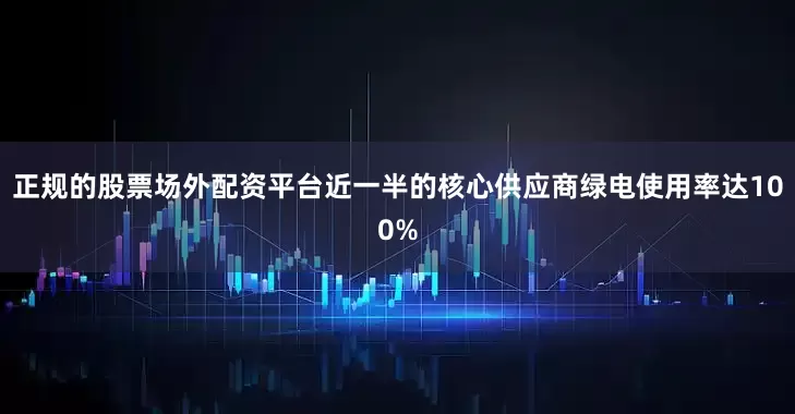 正规的股票场外配资平台近一半的核心供应商绿电使用率达100%
